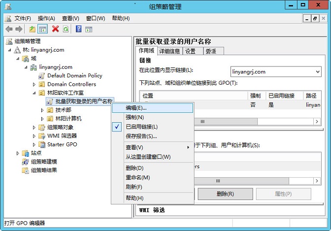 编辑指定域策略 编辑指定域策略